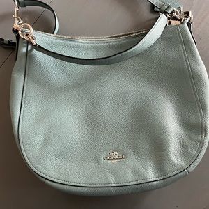 Coach leather hobo teal